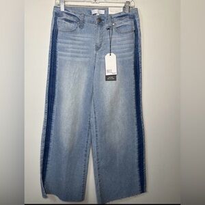 1822 Denim High Rise Wide Leg Crop Jeans Size 6 Blue